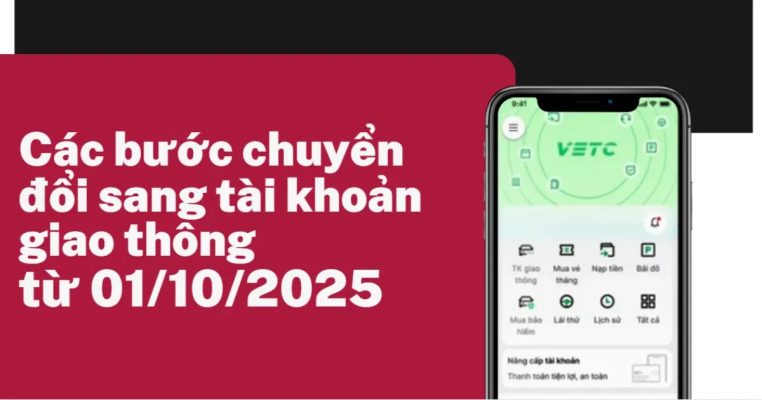 Chuyển ePass và VETC sang tài khoản giao thông