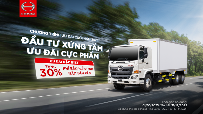 Ưu đãi xe Hino cuối năm 2025 - Ô Tô Lam Sơn